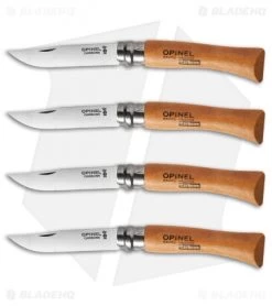 Opinel No. 6, 7 & 8 Carbon Steel Folding Knife Set (12 Piece) 4x -Knives Shop opinel carbon steel beech satin no 7 group