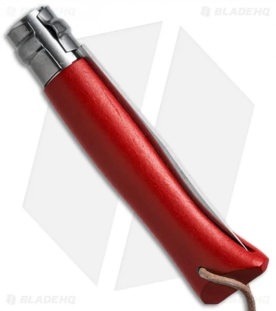 Opinel Knives No. 8 Folding Knife Red Beechwood + Sheath (3.25" Satin) 4 Opinel Knives No. 8 Folding Knife Red Beechwood + Sheath (3.25" Satin) - Image 2