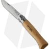 Opinel Knives No. 8 Folding Knife Beechwood W/ Sheath (3.25" Satin) -Knives Shop opinel folding knife beech no 8