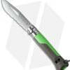 Opinel Knives No. 8 Outdoor Stainless Steel Knife Green (3.25" Satin Serr) -Knives Shop opinel no 08 couteau outdoor cm