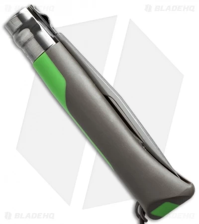 Opinel Knives No. 8 Outdoor Stainless Steel Knife Green (3.25" Satin Serr) 4 Opinel Knives No. 8 Outdoor Stainless Steel Knife Green (3.25" Satin Serr) - Image 2