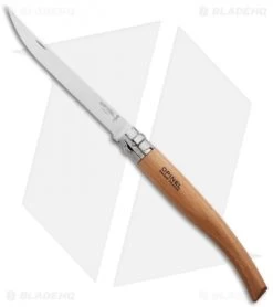 Opinel No 12 Slim Stainless Steel Folding Knife Beechwood (4.875" Satin) #12