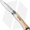 Opinel Knives No 7 Stainless Steel Knife Beech Wood + Leather Lanyard (3" Satin) -Knives Shop opinel op01372 cm