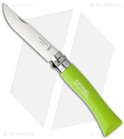 Opinel Knives No. 7 Stainless Steel Knife Green Beech Wood (3.06" Satin) #7 SS 3 Opinel Knives No. 7 Stainless Steel Knife Green Beech Wood (3.06" Satin) #7 SS