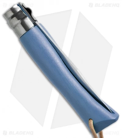 Opinel No 7 Trekking Stainless Steel Knife Blue + Leather (3.25" Satin) 4 Opinel No 7 Trekking Stainless Steel Knife Blue + Leather (3.25" Satin) - Image 2