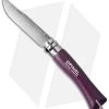 Opinel No 7 Trekking Stainless Steel Knife Plum + Leather (3.25" Satin)