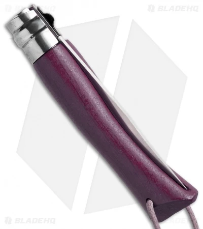 Opinel No 7 Trekking Stainless Steel Knife Plum + Leather (3.25" Satin) 4 Opinel No 7 Trekking Stainless Steel Knife Plum + Leather (3.25" Satin) - Image 2