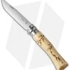 Opinel No. 7 Nature "Leaves" Stainless Steel Knife Beech Wood (3" Satin) -Knives Shop opinel op01551 cm