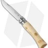 Opinel No. 7 Nature "Snow" Stainless Steel Knife Beech Wood (3" Satin) -Knives Shop opinel op01553 cm