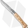 Opinel Knives No. 8 Stainless Steel Knife Beachwood (3.25" Satin) #8 SS Mountain