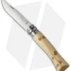 Opinel No. 7 Nature "Footprints" Stainless Steel Knife Beech Wood (3" Satin) -Knives Shop opinel po01550 cm