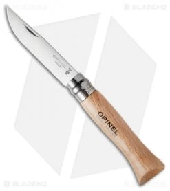 Opinel Knives No. 6 Stainless Steel Knife Beech Wood (2.9" Satin)