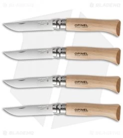 Opinel No. 6, 7 & 8 Stainless Steel Folding Knife Set (12 Piece) 4x -Knives Shop opinel stainless steel beech no 8 group