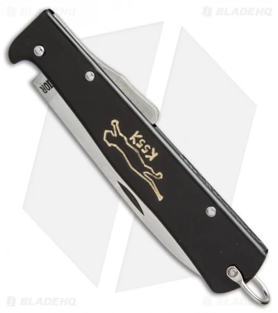 Otter Mercator Cat Lockback Folding Knife Black Stainless Steel (3.5" Satin) CS 4 Otter Mercator Cat Lockback Folding Knife Black Stainless Steel (3.5" Satin) CS - Image 2