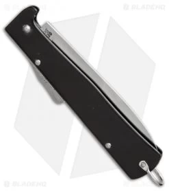 Otter Mercator Cat Lockback Folding Knife Black Stainless Steel (3.5" Satin) SS -Knives Shop otter mercator cat black ss L154S BHQ 48886 er side