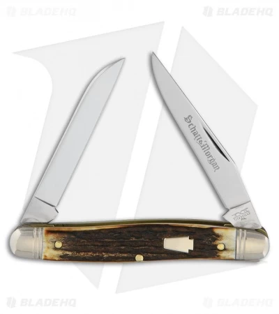 Queen Cutlery Muskrat Traditional Pocket Knife 3.5" Torched Stag KD66S 3 Queen Cutlery Muskrat Traditional Pocket Knife 3.5" Torched Stag KD66S