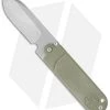 Serge Panchenko Bean Flipper OD Green G-10 (2" Tumbled) -Knives Shop sp bean od green g10 cm